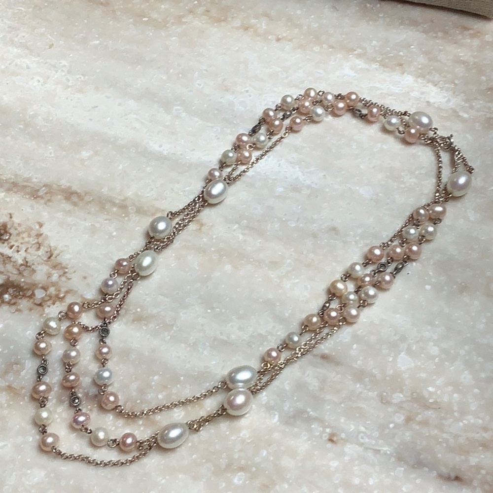 😍925 Silver & Pearl Necklace😍NWOT